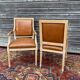 Paire De Fauteuils En Bois Laqué De Style Louis XVI