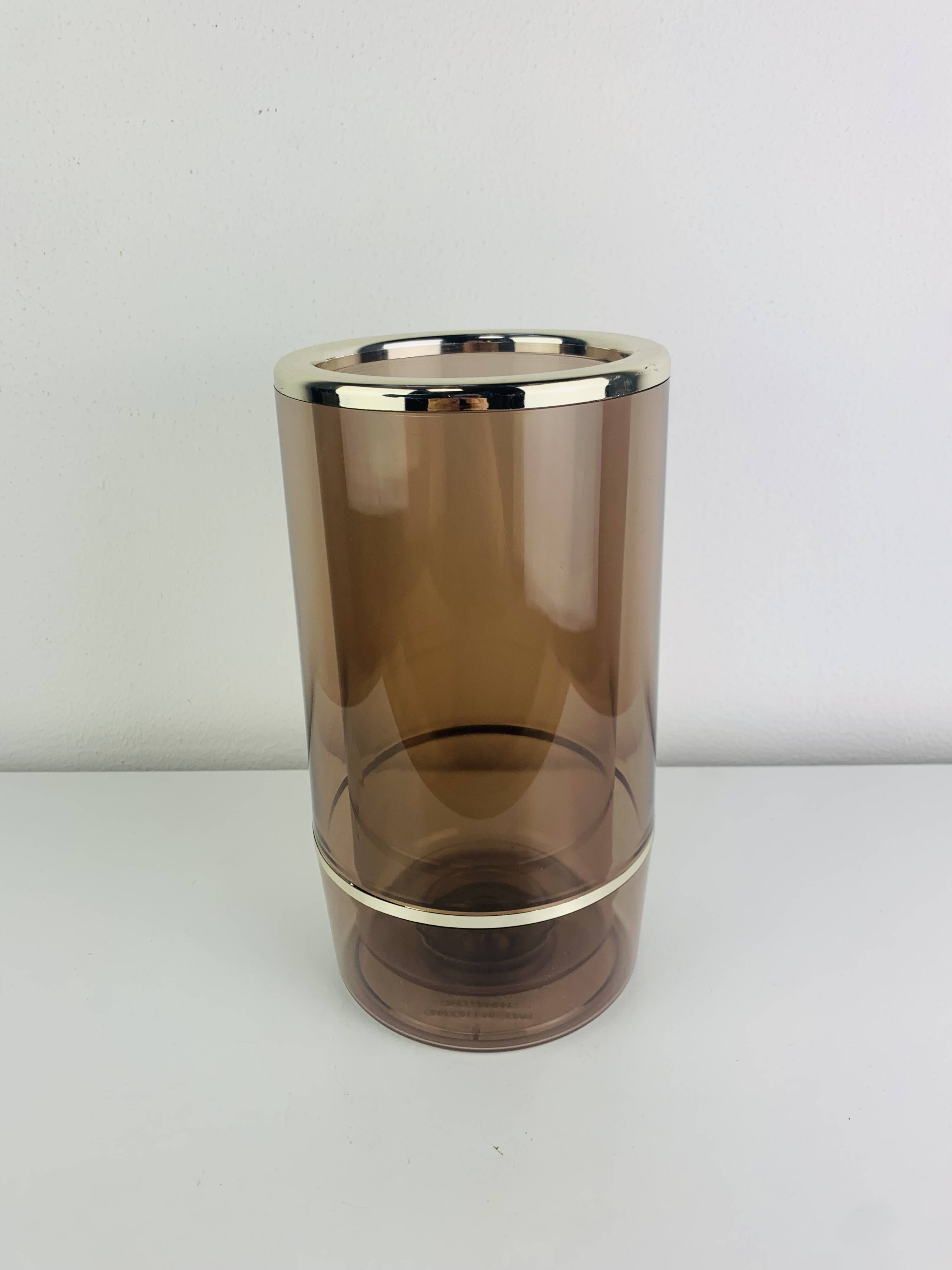 Ice bucket wine cooler "Vinicool" by Spong, plexiglass, 70s