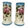 Paire de vases en opaline à décor émaillé, fin XIXe