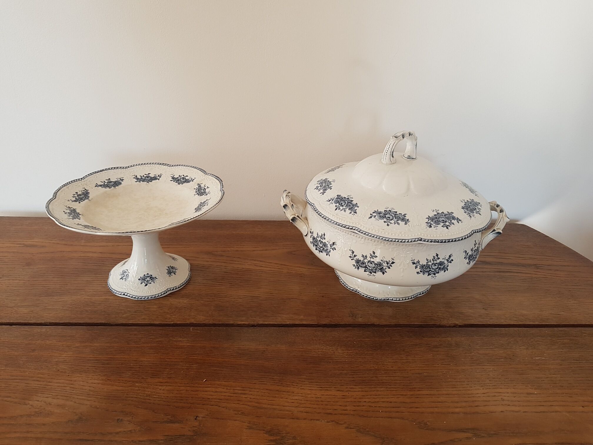 Compotier and saucer Badonviller model Richelieu