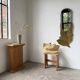 Brass flower oval mirror 1960