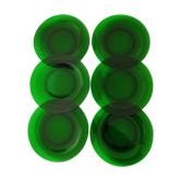 6 plats en verre vert