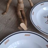 Set of 6 Luneville OOnon plates