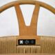 Set of six 'Wishbone chair' model chairs by Hans J. Wegner with leather cushions