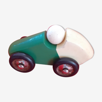 Pulling toy Racing car. Wooden.