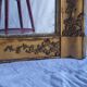 Antique Louis Philippe style gilded mirror decorated with floral motifs