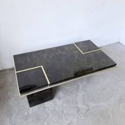 "Rizzo" lacquered and brass coffee-bar table from the 1970s.