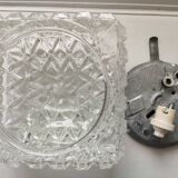 Ceiling lamp square molded glass