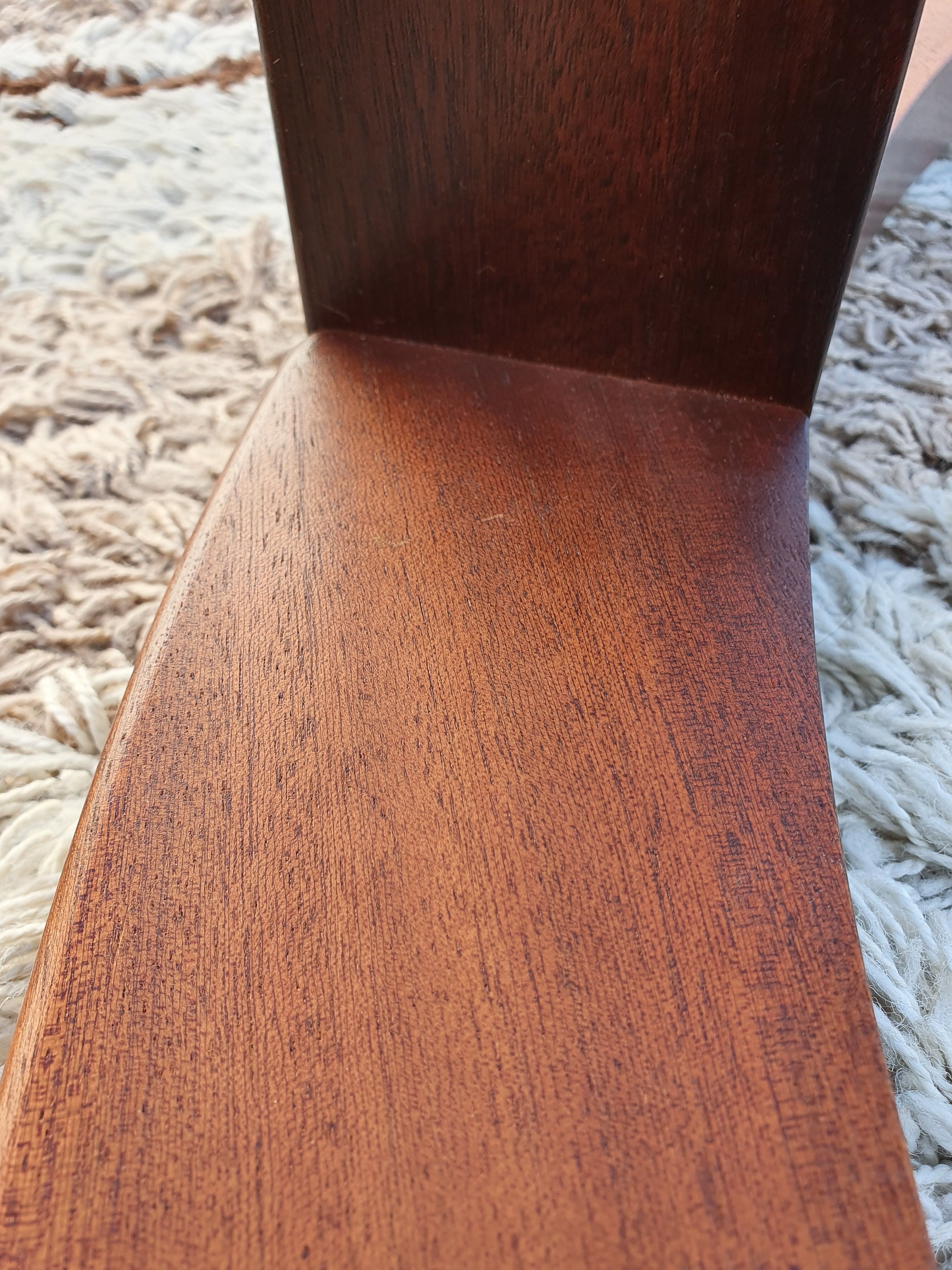 Teak coffee table and smoked glass from the 70s