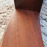 Teak coffee table and smoked glass from the 70s