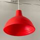 Red geometric pendant light