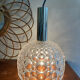 Glass pendant lamp with bubble patterns - 1960s