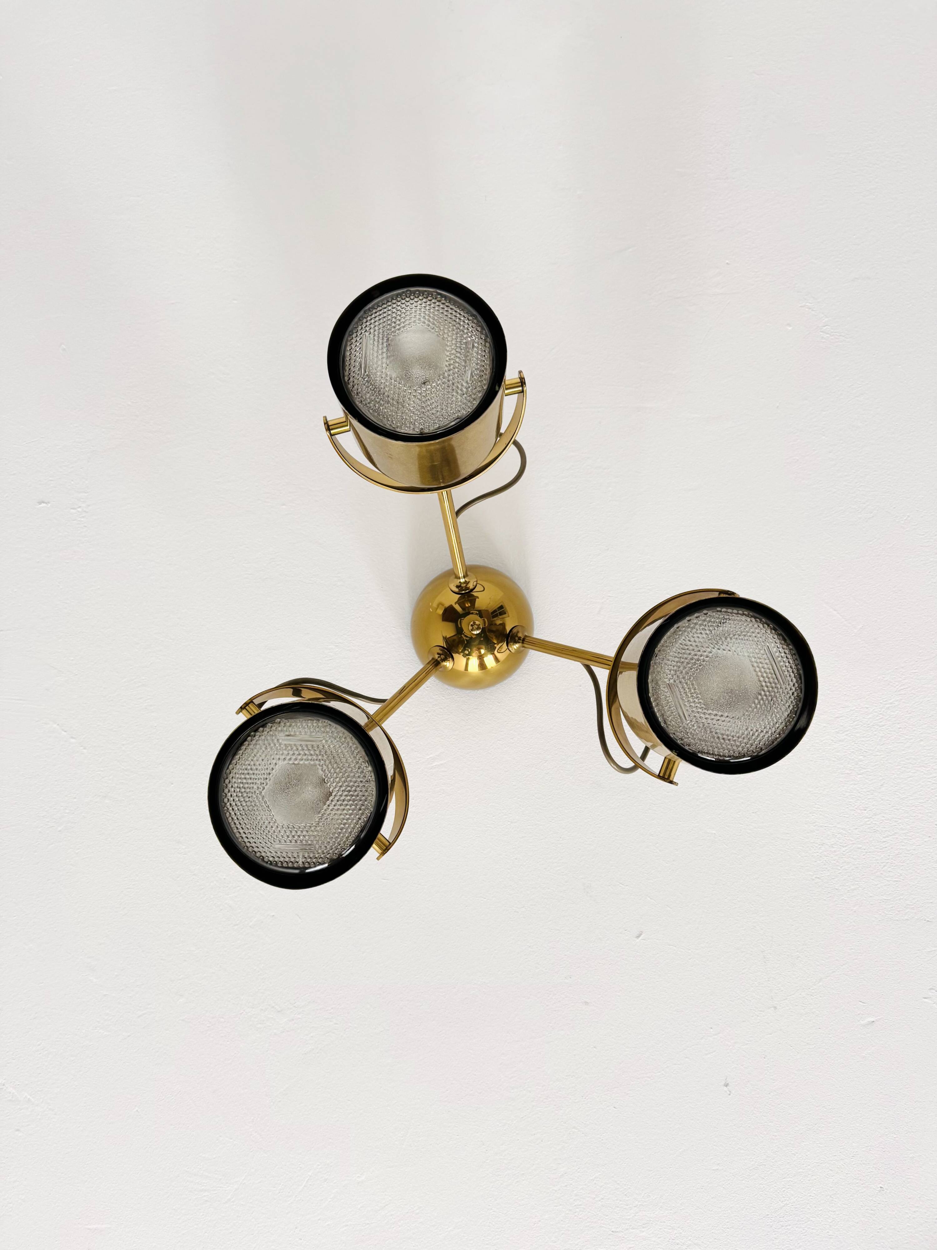 Adjustable Brass Spot Ceiling Lamp by Florian Schulz