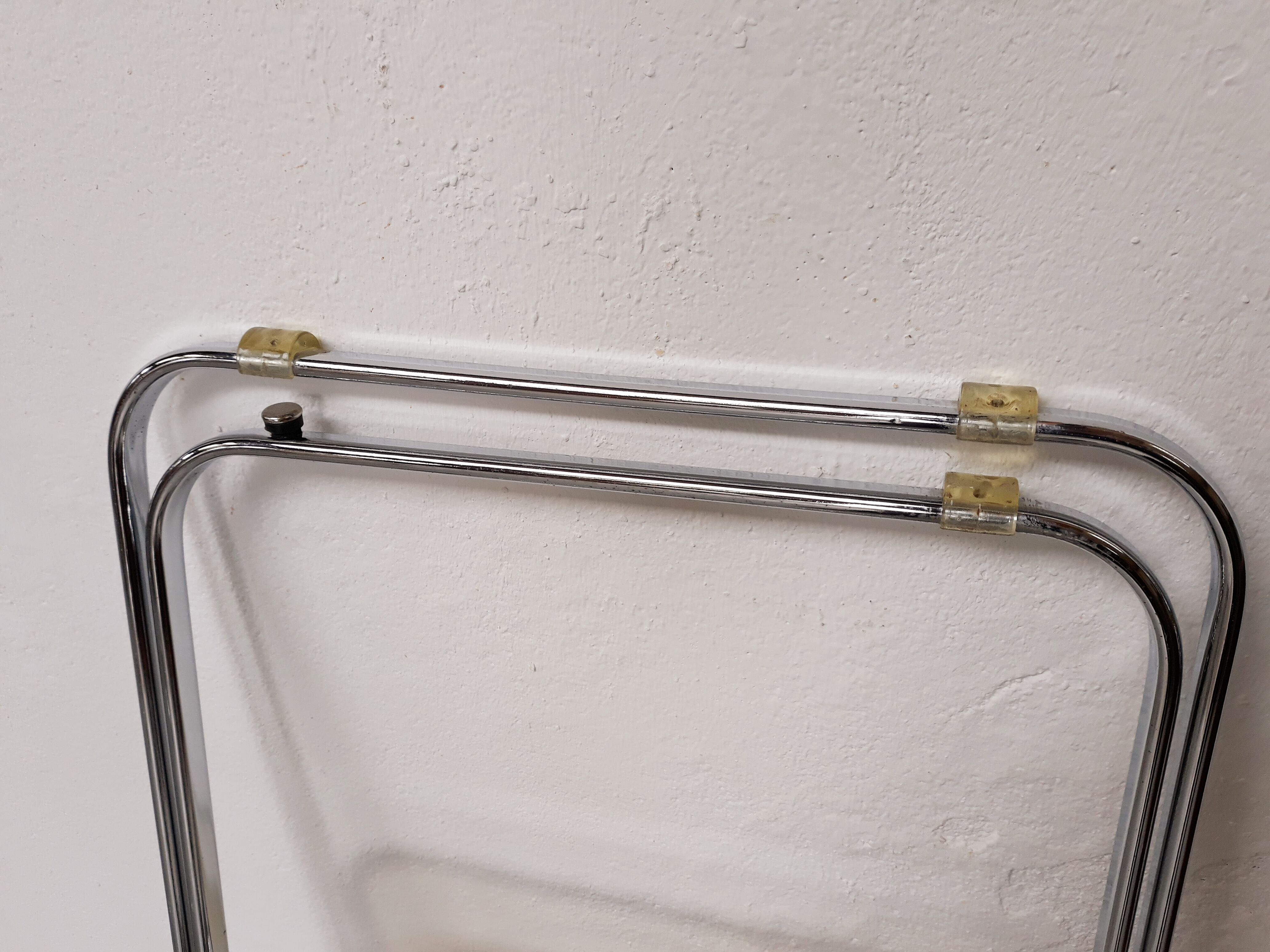 6 vintage Chairs Giancarlo Piretti "plia" 1970 chrome and Plexiglas