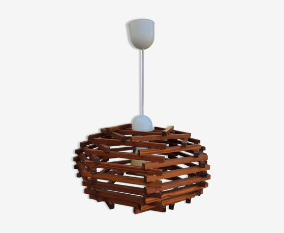 Suspension vintage en bois