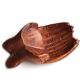 Empty pocket, hands joined in carved wood, 70s