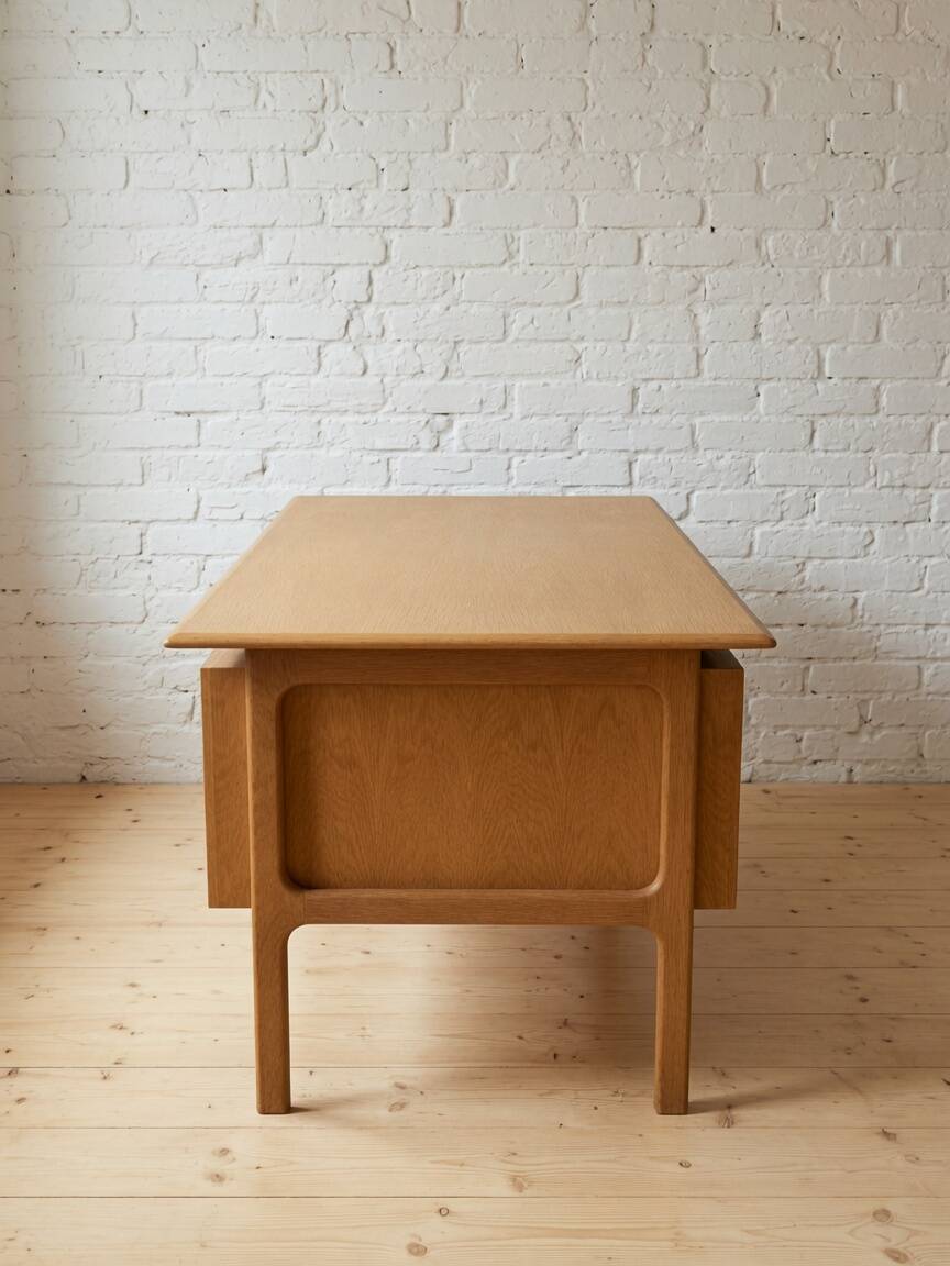 Oak Executive Desk By Arne Vodder From Brouer Møbelfabrik, Denmark, 1960s