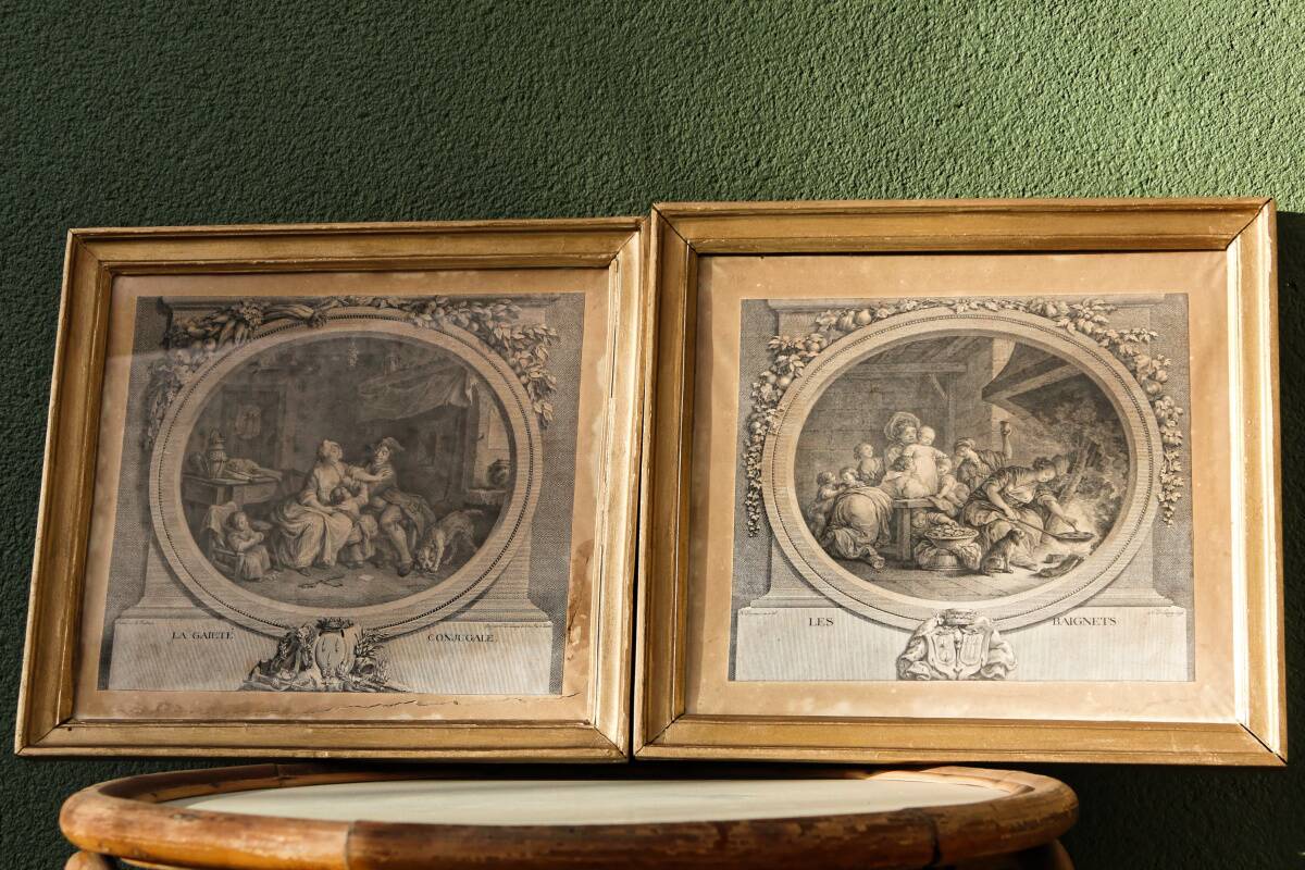 Pair of 18th century engravings, Nicolas Delaunay