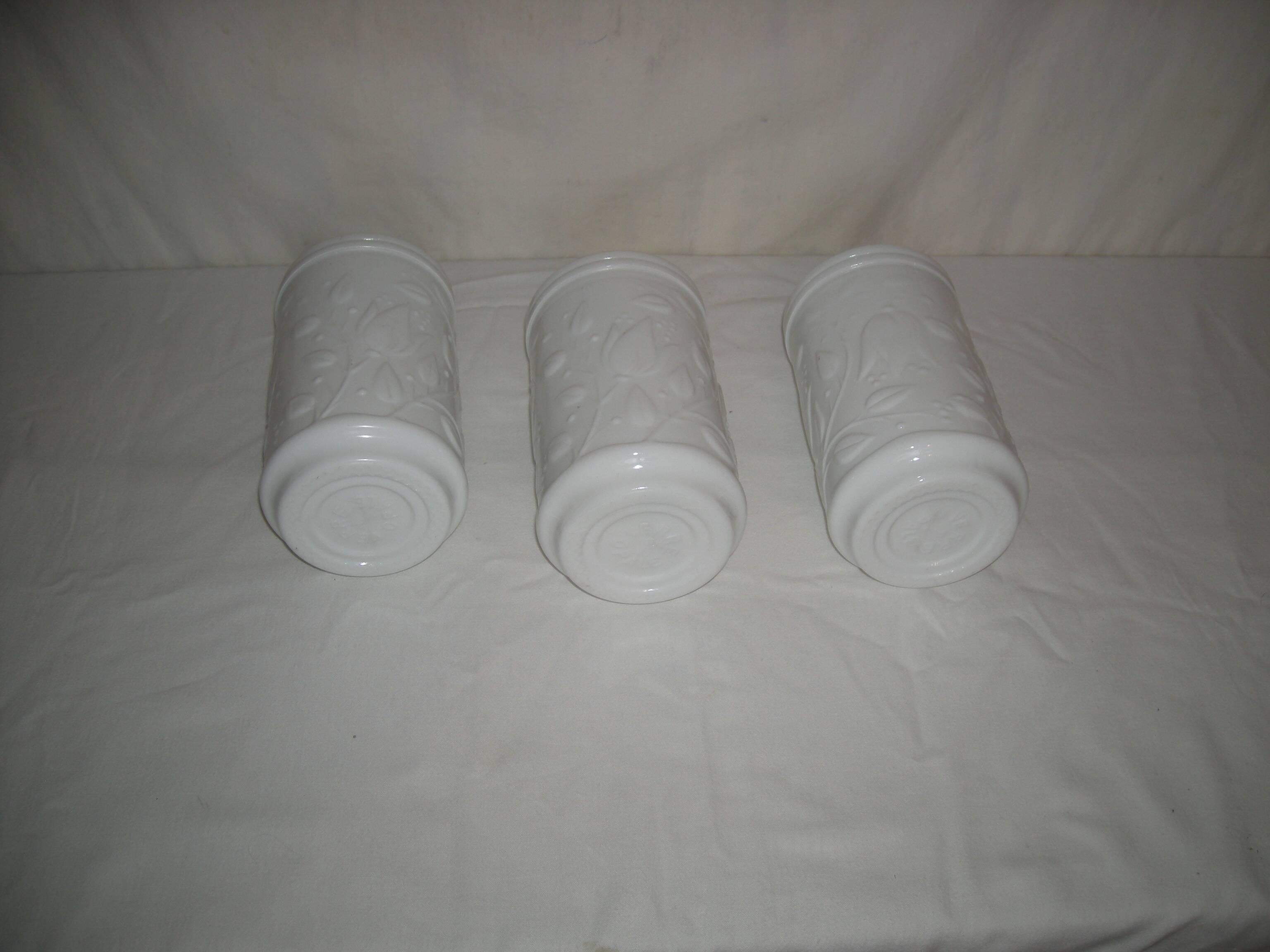 opaline jars with relief patterns