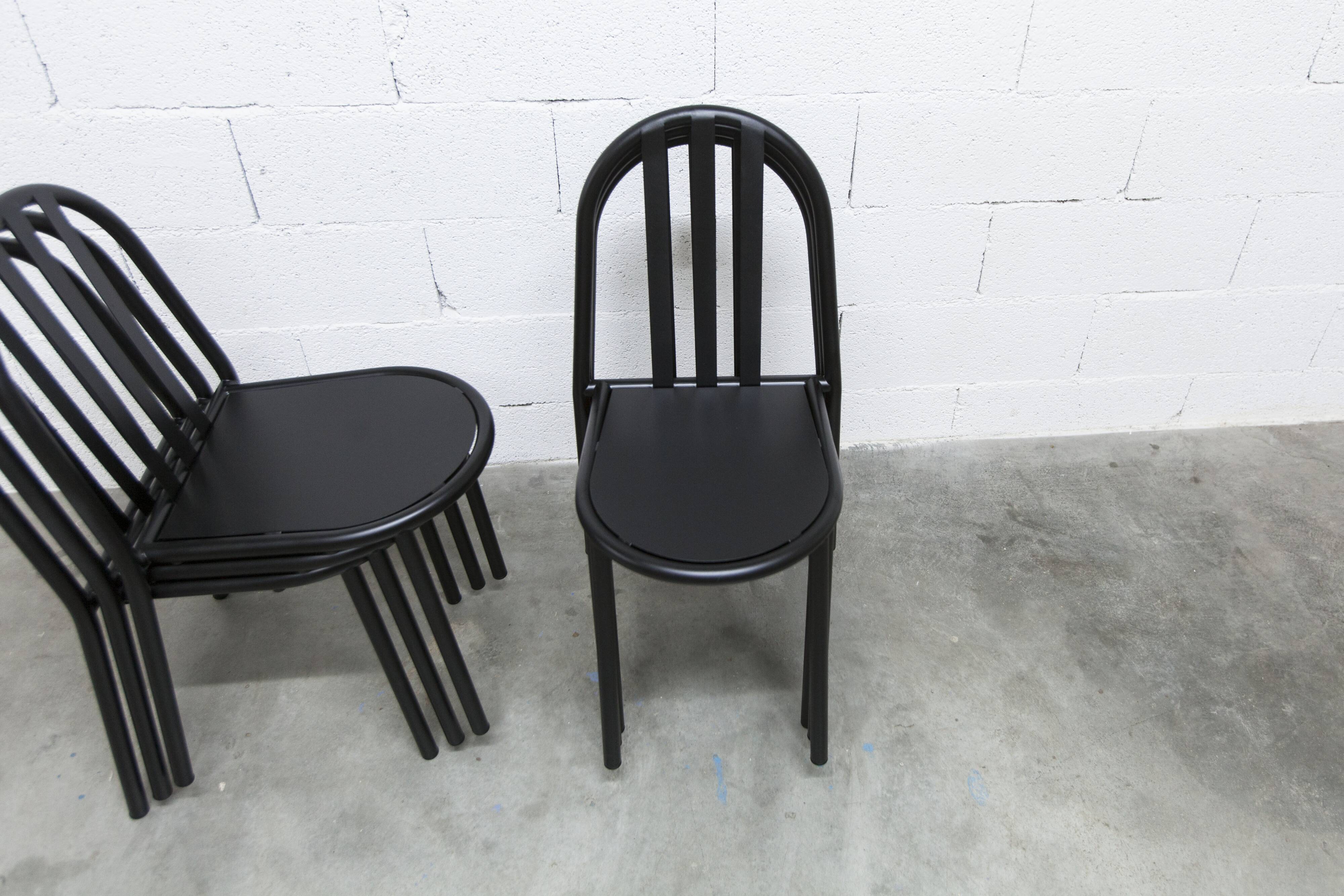 Set of 6 "202" model chairs by Robert Mallet Stevens 1980