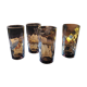 4 smoked long drink glasses – 1970s 4 smoked long drink glasses – year