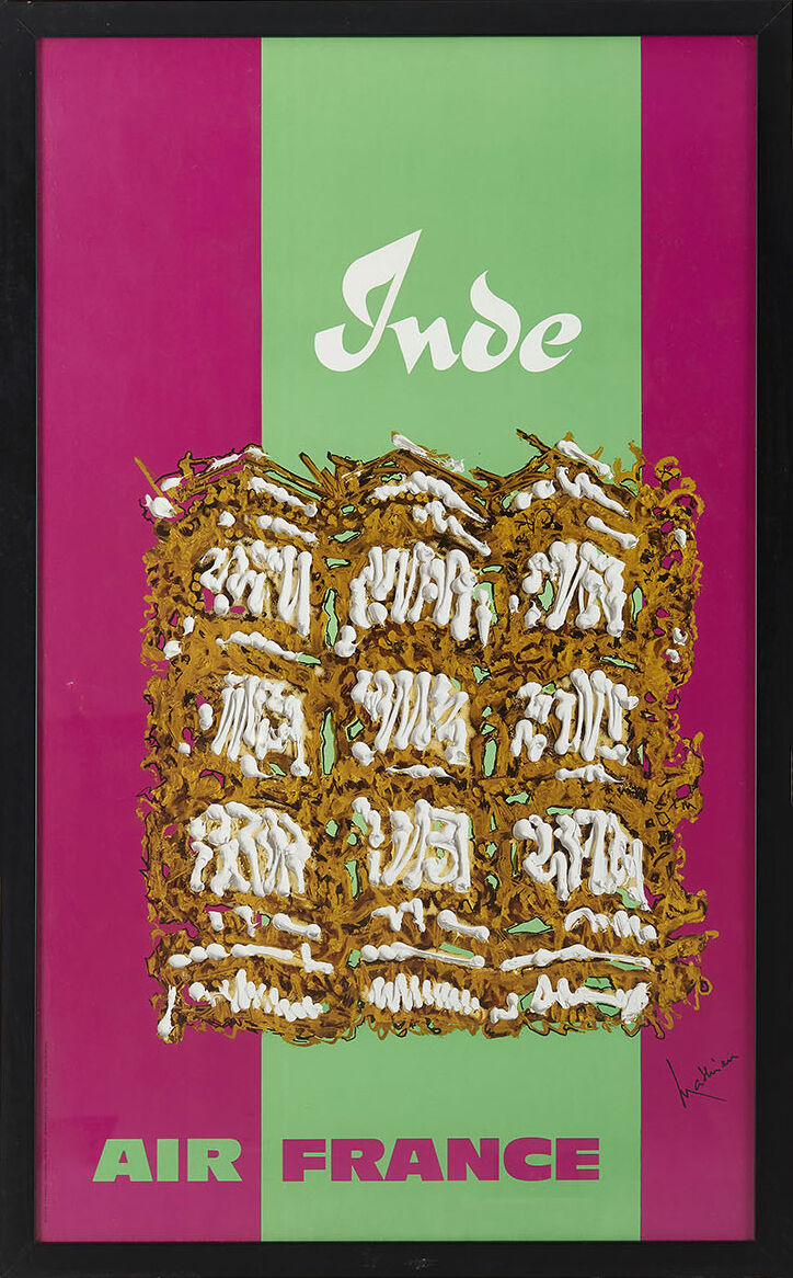 Affiche air france inde, 1967