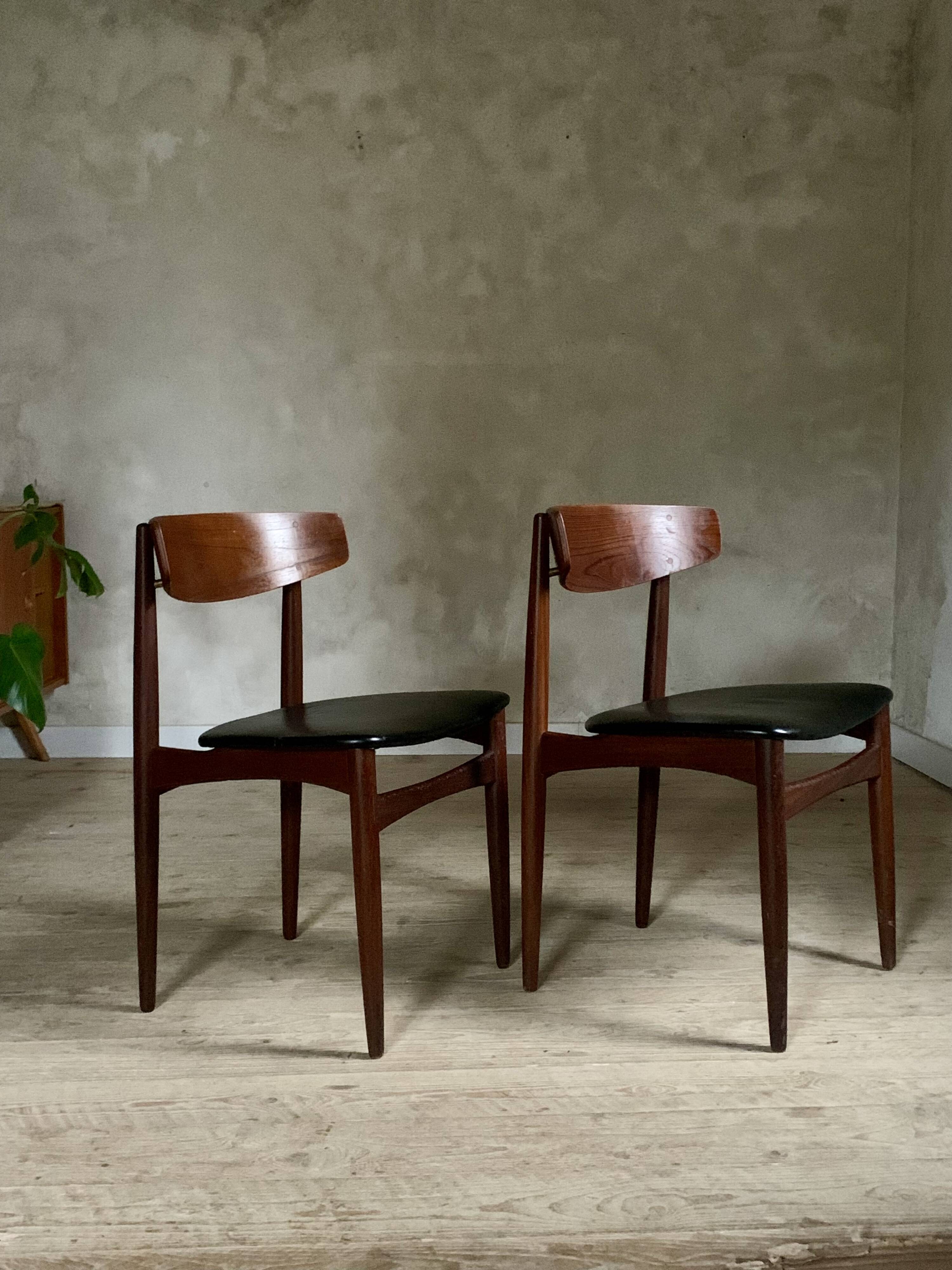 Danish teak chairs by Henri Walter Klein