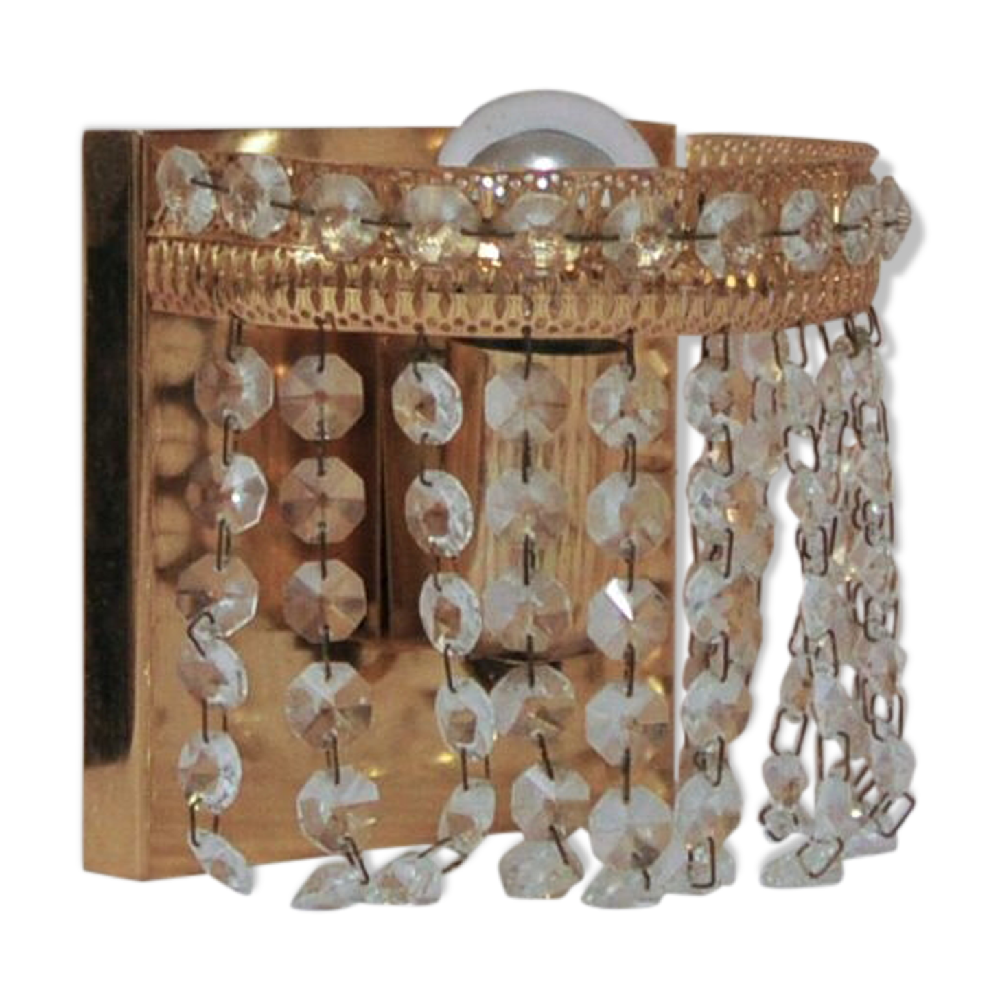 Vintage brass wall lamp beads