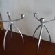 Pair of candlestick candlesticks design 3 metal lights
