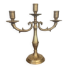 Vintage brass three-light candlestick