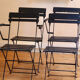 Rare set of 4 folding garden chairs from the 1950s.