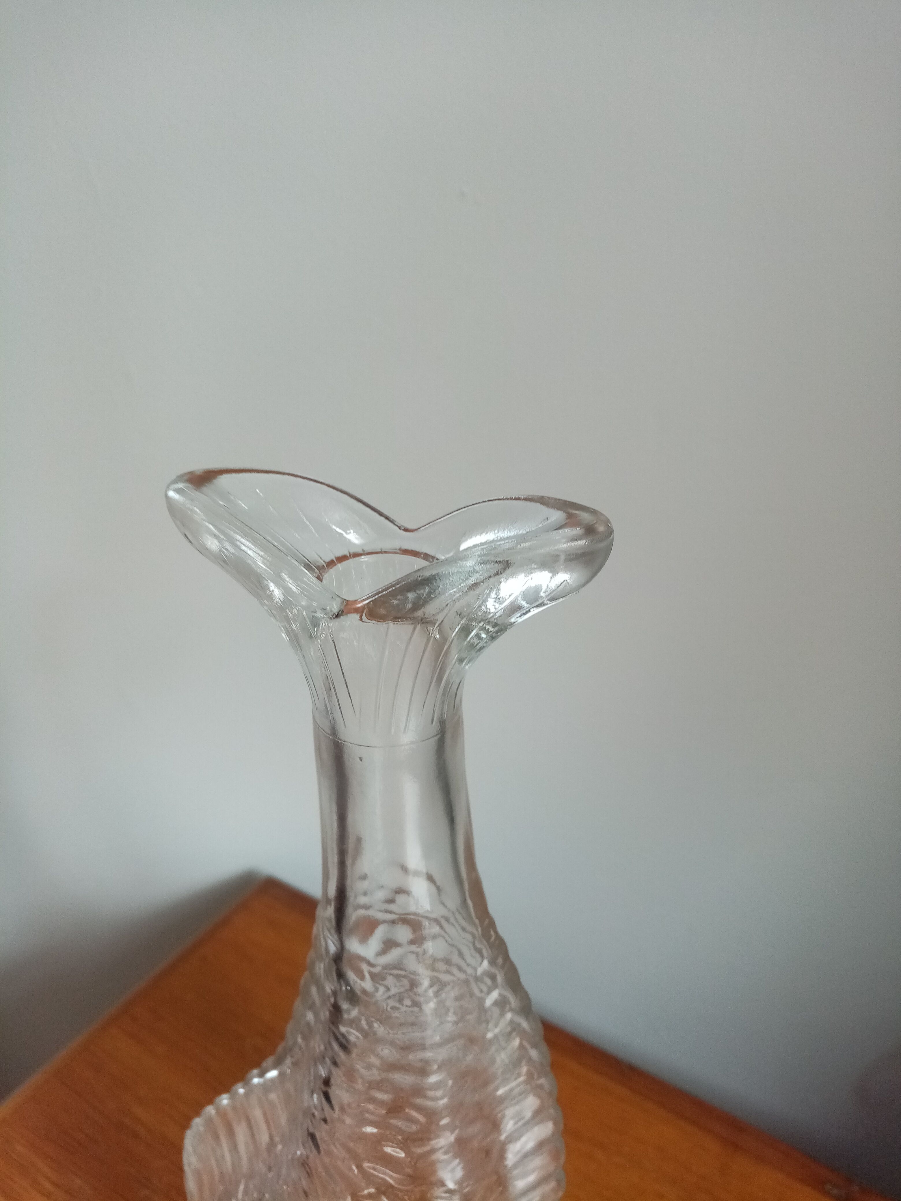 Glass fish vase