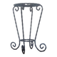 Black wrought iron support for plants