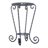 Black wrought iron support for plants