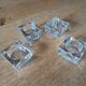 4 glass candle holders/tealight holders