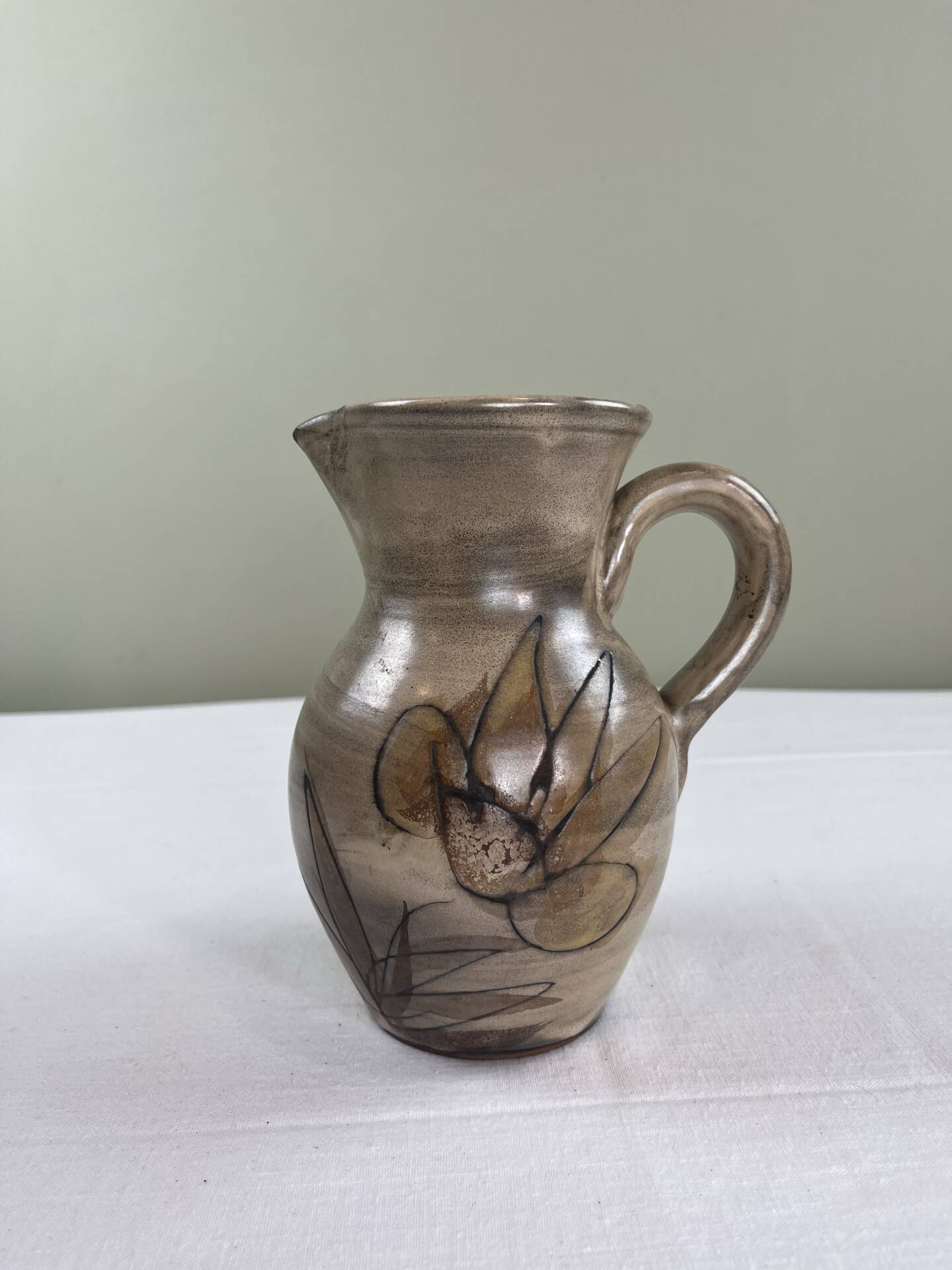 Hand-painted pitcher Vallauris