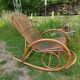 Rocking-chair vintage rotin