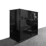 Vintage Italian Black wardrobe by Gianfranco Frattini for Molteni, 1970s