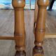 4 chaises dossier haut paillées en bois massif clair style rustique