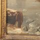 Ancient painting of a winter scene, oil on canvas, Northern Europe, 800s.