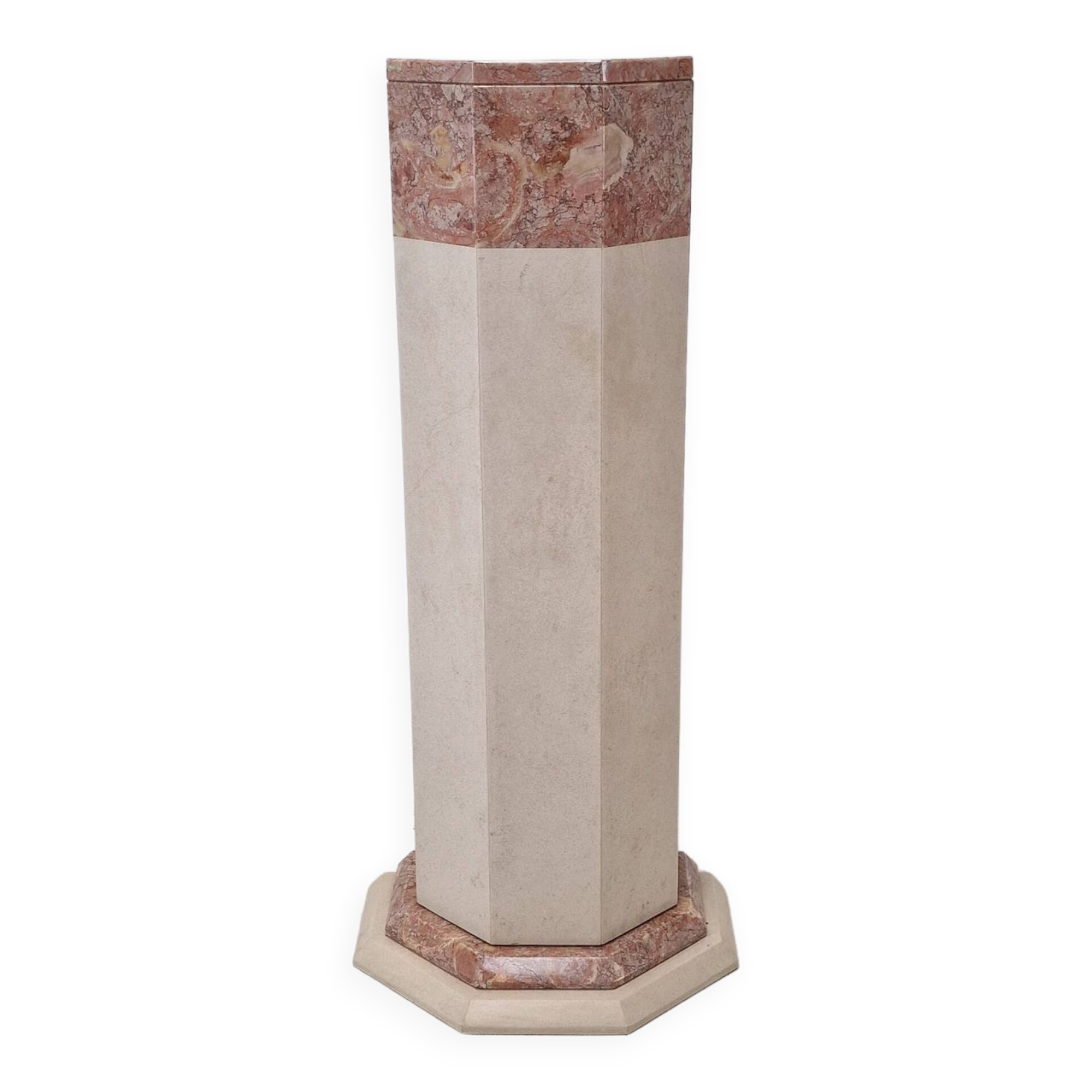 Italian marble pedestal, 1980s