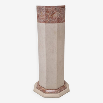 Italian marble pedestal, 1980s