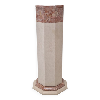 Italian marble pedestal, 1980s
