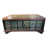 Coffee table chest painted with patterns
