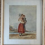 A woman and her child