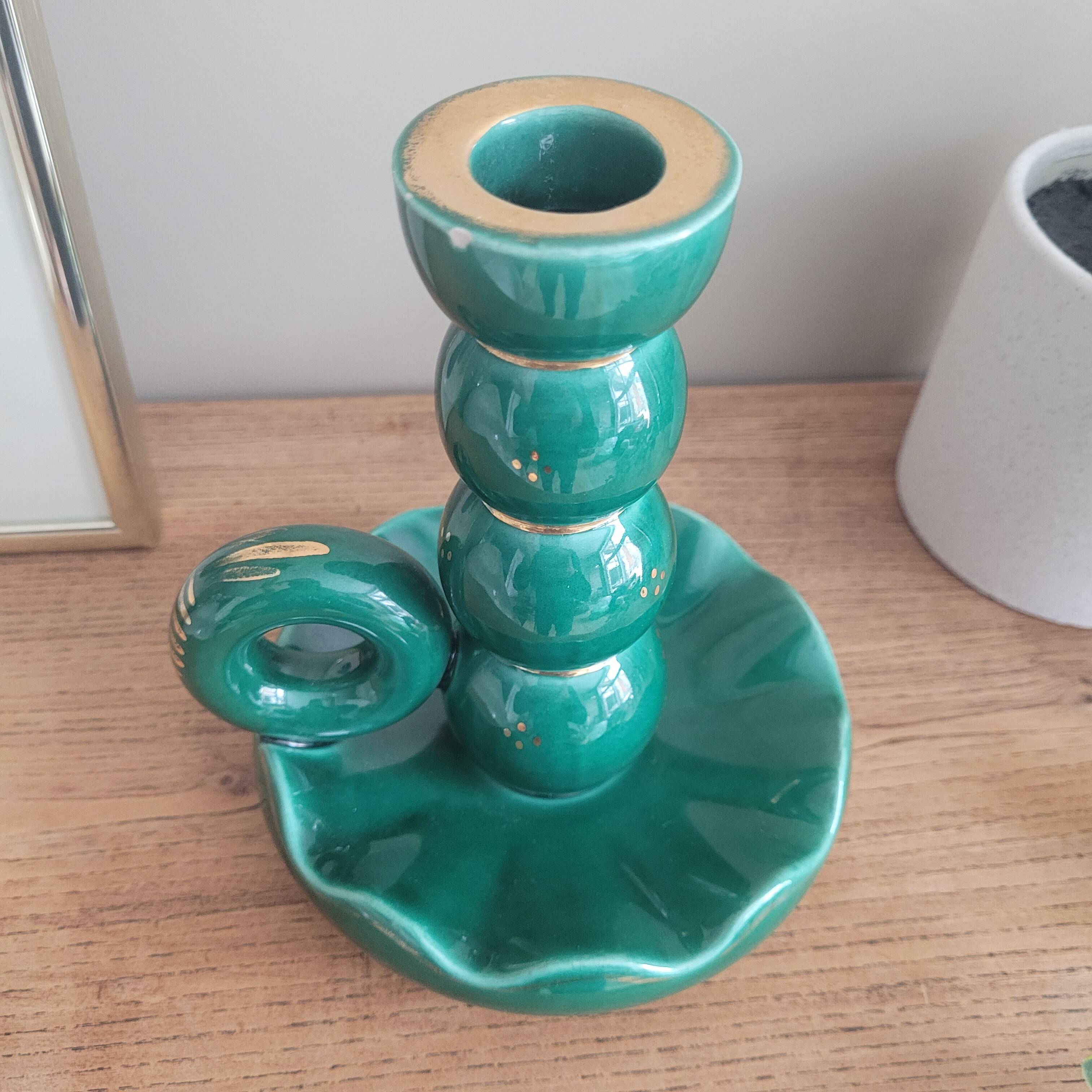 La Redoute x Selency ceramic candle holder 06 green