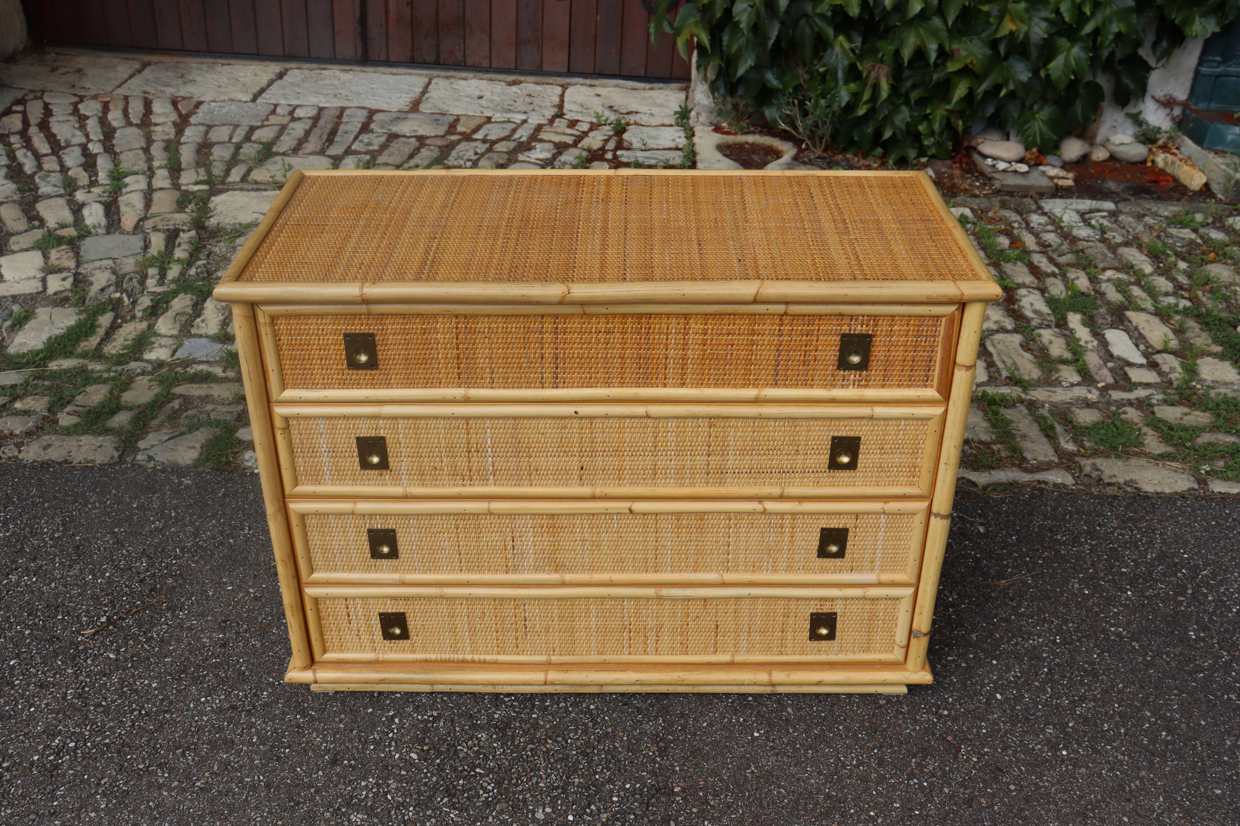 Dal vera rattan chest of drawers