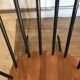 Vintage rocking chair in black stained beech