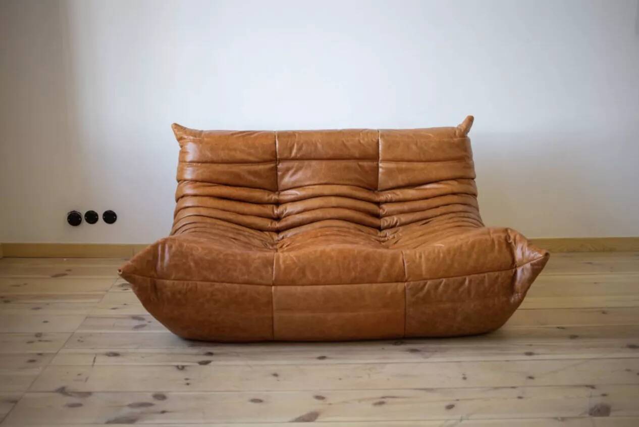 1x 2-seater, 1x corner, 1x 3-seater Togo designed by Michel Ducaroy 1973