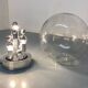 Vintage space age sputnik globe table floor lamp from doria leuchten, 1970s